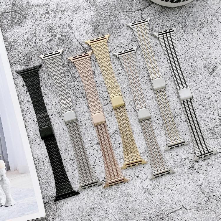 カラーマッチング七珠スチール交換用ストラップ時計バンド、Apple Watch シリーズ7 41mm / 6＆SE＆5＆4 40mm用、Apple Watch シリーズ7 45mm / 6＆SE＆5＆4 44mm用