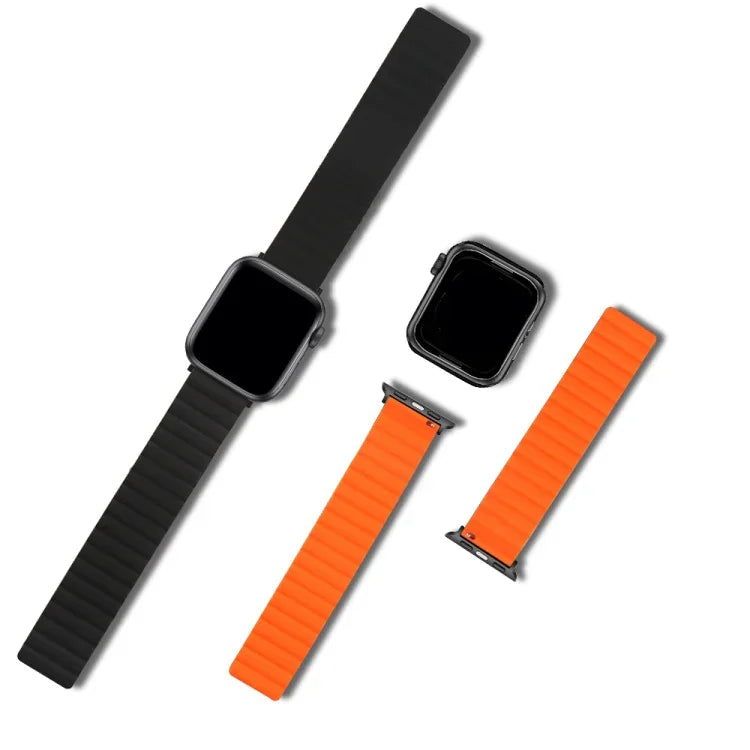シリコン磁気交換用ストラップ時計バンド、Apple Watch シリーズ7 41mm / 6＆SE＆5＆4 40mm用、Apple Watch シリーズ7 45mm / 6＆SE＆5＆4 44mm用