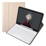 YA11B 2021年モデル 取り外し可能なラムスキンテクスチャー丸型キーキャップ Bluetoothキーボード用レザーケース、ペンスロット＆スタンド付き、iPad Pro 11 2021 / Air4 / Air5 / Pro 11対応