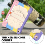 Contrast Color Robot Shockproof Silicon + PC Protective Case with Holder & Shoulder Strap, For iPad 10.2 2021 / 2020 / 2019
