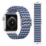 バックル編み込みエラスティックストラップウォッチバンド Apple Watch Series 9&8&7 41mm / SE 3&SE 2&6&SE&5&4 40mm / 3&2&1 38mm（レインボーカラー）、Apple Watch Series 7 45mm / 6 & SE & 5 & 4 44mm / 3 & 2 & 1 42mm用