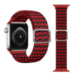 バックル編み込みエラスティックストラップウォッチバンド Apple Watch Series 9&8&7 41mm / SE 3&SE 2&6&SE&5&4 40mm / 3&2&1 38mm（レインボーカラー）、Apple Watch Series 7 45mm / 6 & SE & 5 & 4 44mm / 3 & 2 & 1 42mm用