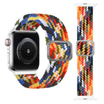 バックル編み込み伸縮ストラップウォッチバンド、Apple Watch Series 9&8&7 41mm / SE 3&SE 2&6&SE&5&4 40mm / 3&2&1 38mm（レインボーカラー）、Apple Watch Series 8&7 41mm / SE 2&6&SE&5&4 40mm / 3&2&1 38mm用