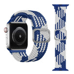バックル編み込みエラスティックストラップウォッチバンド Apple Watch Series 9&8&7 41mm / SE 3&SE 2&6&SE&5&4 40mm / 3&2&1 38mm（レインボーカラー）、Apple Watch Series 7 45mm / 6 & SE & 5 & 4 44mm / 3 & 2 & 1 42mm用