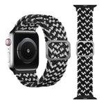 バックル編み込み伸縮ストラップウォッチバンド、Apple Watch Series 9&8&7 41mm / SE 3&SE 2&6&SE&5&4 40mm / 3&2&1 38mm（レインボーカラー）、Apple Watch Series 8&7 41mm / SE 2&6&SE&5&4 40mm / 3&2&1 38mm用