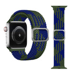 バックル編み込み伸縮ストラップウォッチバンド、Apple Watch Series 9&8&7 41mm / SE 3&SE 2&6&SE&5&4 40mm / 3&2&1 38mm（レインボーカラー）、Apple Watch Series 8&7 41mm / SE 2&6&SE&5&4 40mm / 3&2&1 38mm用