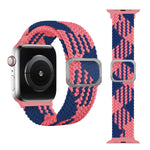 バックル編み込み伸縮ストラップウォッチバンド、Apple Watch Series 9&8&7 41mm / SE 3&SE 2&6&SE&5&4 40mm / 3&2&1 38mm（レインボーカラー）、Apple Watch Series 8&7 41mm / SE 2&6&SE&5&4 40mm / 3&2&1 38mm用