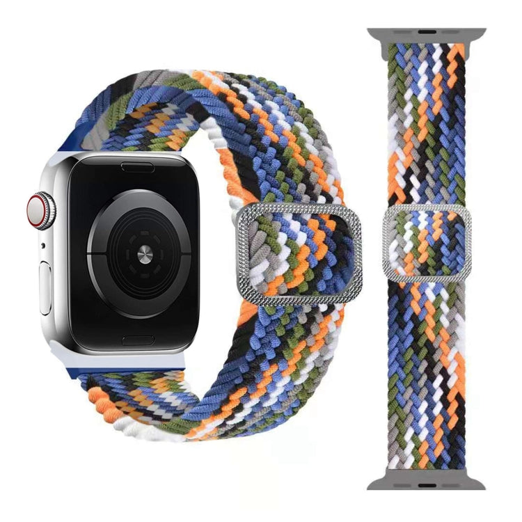 バックル編み込み伸縮ストラップウォッチバンド、Apple Watch Series 9&8&7 41mm / SE 3&SE 2&6&SE&5&4 40mm / 3&2&1 38mm（レインボーカラー）、Apple Watch Series 8&7 41mm / SE 2&6&SE&5&4 40mm / 3&2&1 38mm用