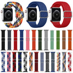 バックル編み込み伸縮ストラップウォッチバンド、Apple Watch Series 9&8&7 41mm / SE 3&SE 2&6&SE&5&4 40mm / 3&2&1 38mm（レインボーカラー）、Apple Watch Series 8&7 41mm / SE 2&6&SE&5&4 40mm / 3&2&1 38mm用