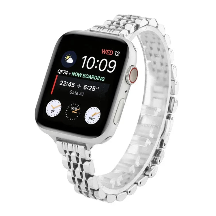 小型ウエスト七珠ステンレスストラップ腕時計バンド Apple Watch Series 6 & SE用 Apple Watch Ultra 49mm / Series 8&7 45mm / SE 2&6&SE&5&4 44mm / 3&2&1 42mm用 Apple Watch Series 7 41mm / 6 & SE & 5 & 4 40mm / 3 & 2 & 1 38mm用
