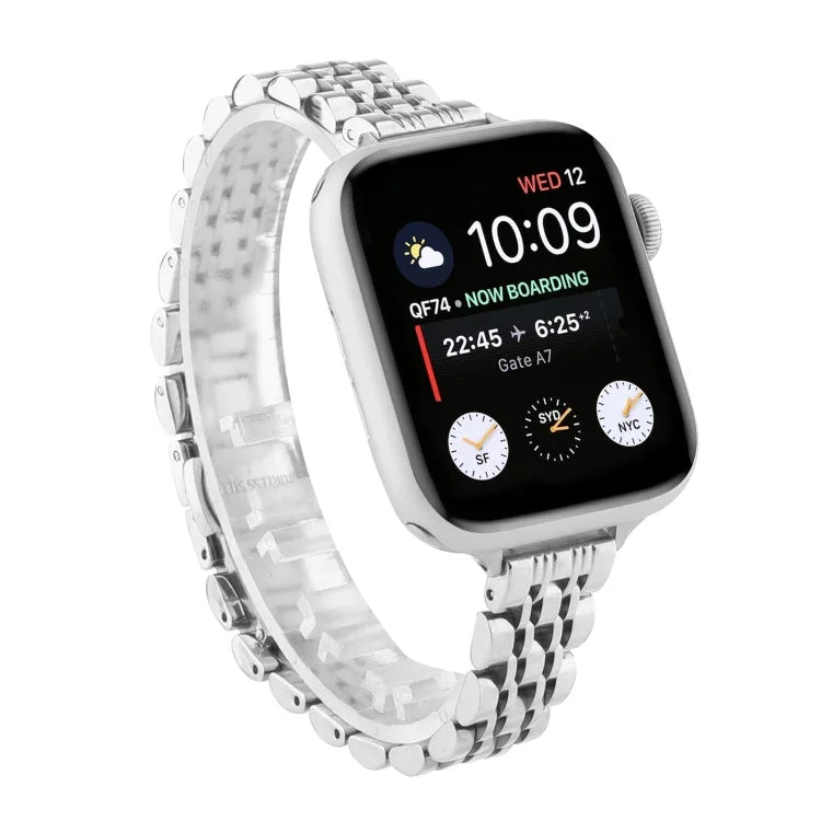 小型ウエスト七珠ステンレスストラップ腕時計バンド Apple Watch Series 6 & SE用 Apple Watch Ultra 49mm / Series 8&7 45mm / SE 2&6&SE&5&4 44mm / 3&2&1 42mm用 Apple Watch Series 7 41mm / 6 & SE & 5 & 4 40mm / 3 & 2 & 1 38mm用