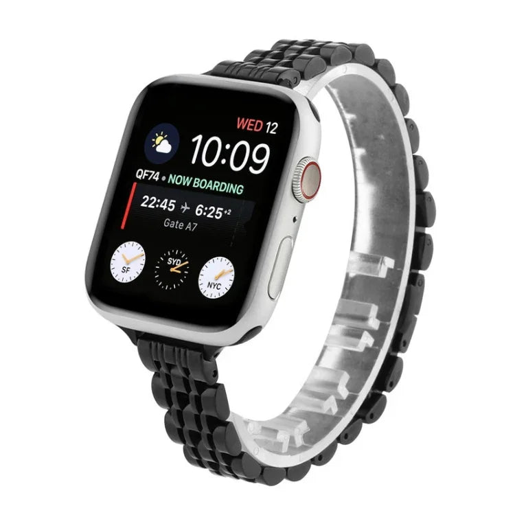 小型ウエスト七珠ステンレスストラップ腕時計バンド Apple Watch Series 6 & SE用 Apple Watch Series 7 45mm / 6 & SE & 5 & 4 44mm / 3 & 2 & 1 42mm用 Apple Watch Series 8&7 41mm / SE 2&6&SE&5&4 40mm / 3&2&1 38mm用