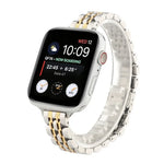スモールウエストセブンビーズステンレススチールストラップウォッチバンド Apple Watch Series 6 & SE &用、Apple Watch Series 7 45mm / 6 & SE & 5 & 4 44mm / 3 & 2 & 1 42mm用、Apple Watch Series 8&7 41mm / SE 2&6&SE&5&4 40mm / 3&2&1 38mm用