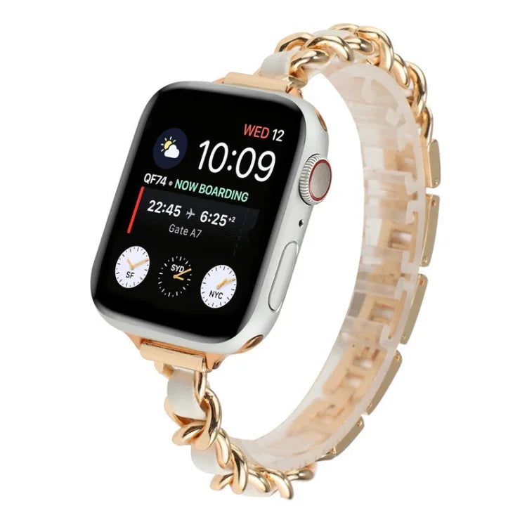 小さいウエスト用セブンビーズステンレススチールストラップウォッチバンド Apple Watch Series 6 & SE用、Apple Watch Ultra 49mm / Series 8&7 45mm / SE 2&6&SE&5&4 44mm / 3&2&1 42mm用、Apple Watch Series 8&7 41mm / SE 2&6&SE&5&4 40mm / 3&2&1 38mm用