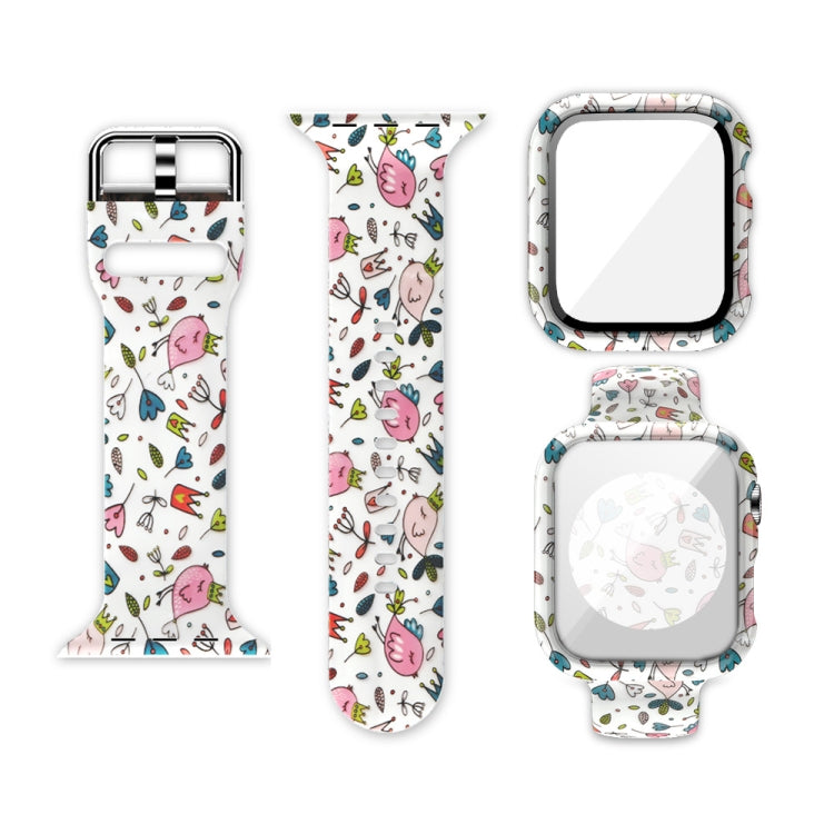 シリコン印刷一体型交換用ウォッチケースウォッチバンド、Apple Watch Series 6 / 5 / 4 / Watch SE 44mm用、Apple Watch Series 6 / 5 / 4 / Watch SE 40mm用、Apple Watch Series 3 & 2 & 1 42mm用