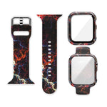 シリコン印刷一体型交換用ウォッチケースウォッチバンド、Apple Watch Series 6 / 5 / 4 / Watch SE 44mm用、Apple Watch Series 6 / 5 / 4 / Watch SE 40mm用、Apple Watch Series 3 & 2 & 1 42mm用