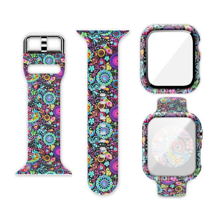 シリコン印刷一体型交換用ウォッチケースウォッチバンド、Apple Watch Series 6 / 5 / 4 / Watch SE 44mm用、Apple Watch Series 6 / 5 / 4 / Watch SE 40mm用、Apple Watch Series 3 & 2 & 1 42mm用