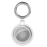 オールインクルーシブ クリアクリスタル 衝撃吸収保護カバー キーチェーンフックループ付き、AirTag 第2世代 / AirTag 第1世代用