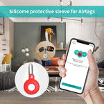 カラビナ付き傷防止シリコン衝撃吸収保護カバーケース、AirTag用