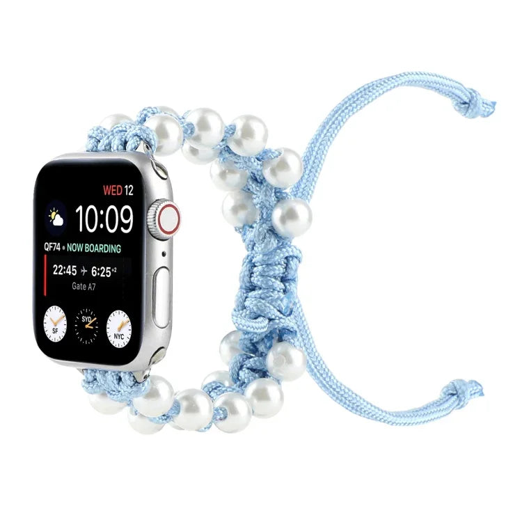 アンブレラロープビーズナイロン交換用ウォッチバンド Apple Watch Series 6 & SE &用、Apple Watch Ultra 49mm / Series 8&7 45mm / SE 2&6&SE&5&4 44mm / 3&2&1 42mm用、Apple Watch Series 8&7 41mm / SE 2&6&SE&5&4 40mm / 3&2&1 38mm用