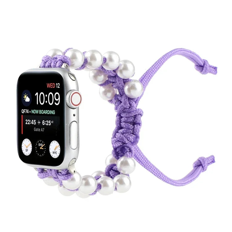 アンブレラロープビーズナイロン交換用ウォッチバンド Apple Watch Series 6 & SE &用、Apple Watch Ultra 49mm / Series 8&7 45mm / SE 2&6&SE&5&4 44mm / 3&2&1 42mm用、Apple Watch Series 8&7 41mm / SE 2&6&SE&5&4 40mm / 3&2&1 38mm用