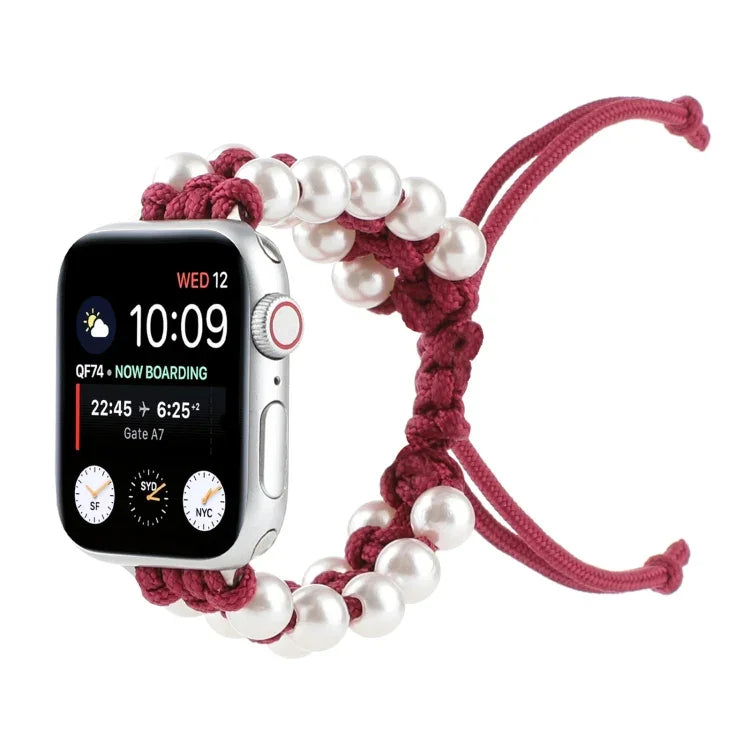 アンブレラロープビーズナイロン交換用ウォッチバンド Apple Watch Series 6 & SE &用、Apple Watch Ultra 49mm / Series 8&7 45mm / SE 2&6&SE&5&4 44mm / 3&2&1 42mm用、Apple Watch Series 8&7 41mm / SE 2&6&SE&5&4 40mm / 3&2&1 38mm用