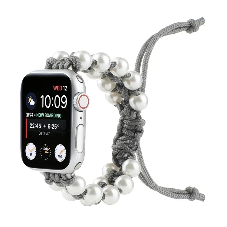 アンブレラロープビーズナイロン交換用ウォッチバンド Apple Watch Series 6 & SE &用、Apple Watch Ultra 49mm / Series 8&7 45mm / SE 2&6&SE&5&4 44mm / 3&2&1 42mm用、Apple Watch Series 8&7 41mm / SE 2&6&SE&5&4 40mm / 3&2&1 38mm用