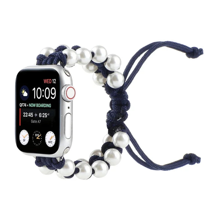 アンブレラロープビーズナイロン交換用ウォッチバンド Apple Watch Series 6 & SE &用、Apple Watch Ultra 49mm / Series 8&7 45mm / SE 2&6&SE&5&4 44mm / 3&2&1 42mm用、Apple Watch Series 8&7 41mm / SE 2&6&SE&5&4 40mm / 3&2&1 38mm用