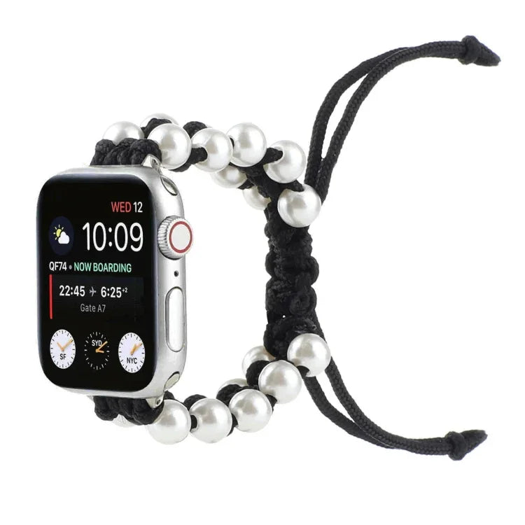 アンブレラロープビーズナイロン交換用ウォッチバンド Apple Watch Series 6 & SE &用、Apple Watch Ultra 49mm / Series 8&7 45mm / SE 2&6&SE&5&4 44mm / 3&2&1 42mm用、Apple Watch Series 8&7 41mm / SE 2&6&SE&5&4 40mm / 3&2&1 38mm用