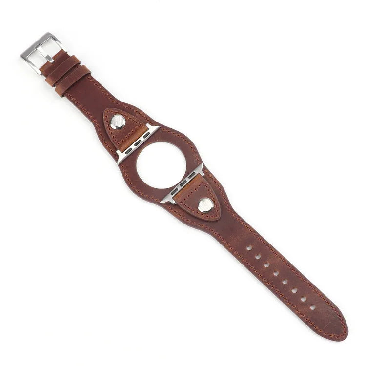 Leather Replacement Strap Watchband, For Apple Watch Series 7  41mm / & 6 & SE & 5 & 4 40mm, For Apple Watch Series  7  45mm / & 6 & SE & 5 & 4 44mm