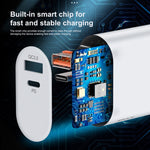 LZ-822A+C PD 20W USB-C / Type-C + QC 3.0 USB急速トラベルチャージャー、USプラグ、EUプラグ