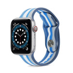 レインボーシリコンストラップウォッチバンド Apple Watch Series 7 45mm / 6 & SE & 5 & 4 44mm / 3 & 2 & 1 42mm用、7 41mm / 6 & SE & 5 & 4 40mm / 3 & 2 & 1 38mm用