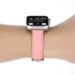 14mmスリム本革ストラップウォッチバンド Apple Watch Series 7 45mm / 6 & SE & 5 & 4 44mm / 3 & 2 & 1 42mm用、7 41mm / 6 & SE & 5 & 4 40mm / 3 & 2 & 1 38mm用