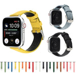 14mmスリム本革ストラップウォッチバンド Apple Watch Series 7 45mm / 6 & SE & 5 & 4 44mm / 3 & 2 & 1 42mm用、7 41mm / 6 & SE & 5 & 4 40mm / 3 & 2 & 1 38mm用