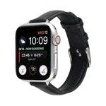 14mmスリム本革ストラップウォッチバンド Apple Watch Series 7 45mm / 6 & SE & 5 & 4 44mm / 3 & 2 & 1 42mm用、7 41mm / 6 & SE & 5 & 4 40mm / 3 & 2 & 1 38mm用