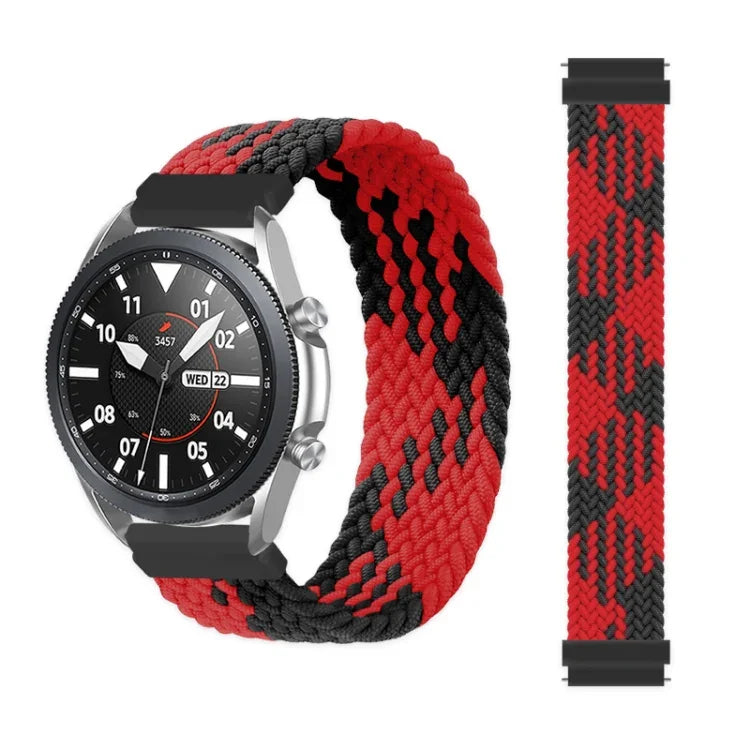 Samsung Galaxy Watch 42mm用調節可能ナイロン編み伸縮交換用ストラップ時計バンド、165mm