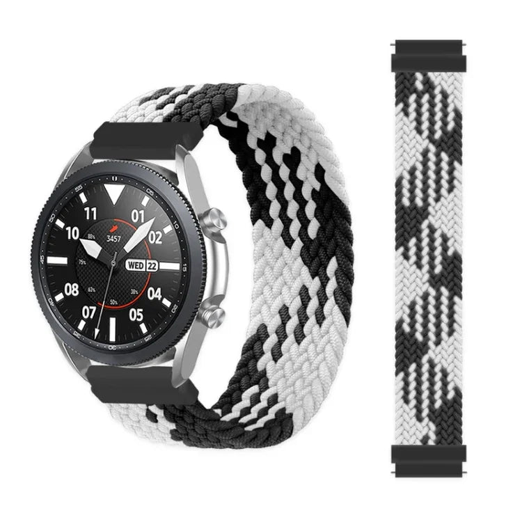 Samsung Galaxy Watch 42mm用調節可能ナイロン編み伸縮交換用ストラップ時計バンド、165mm