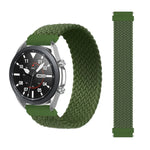 For Samsung Galaxy Watch 3 45mm Adjustable Nylon Braided Elasticity Replacement Strap Watchband, 165mm