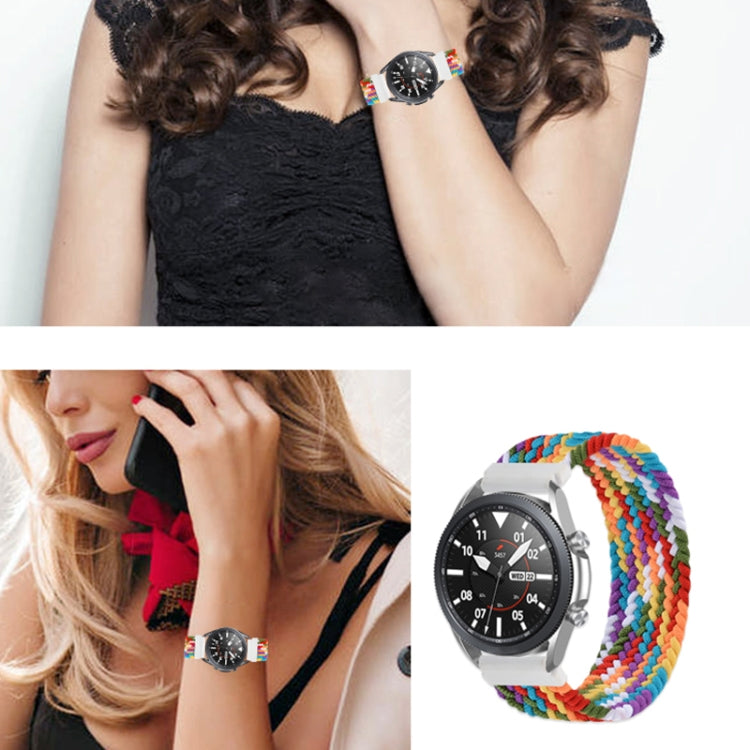Samsung Galaxy Watch Active / Active2 40mm / Active2 44mm用調節可能ナイロン編み弾性交換用ストラップウォッチバンド、125mm、135mm、145mm、155mm