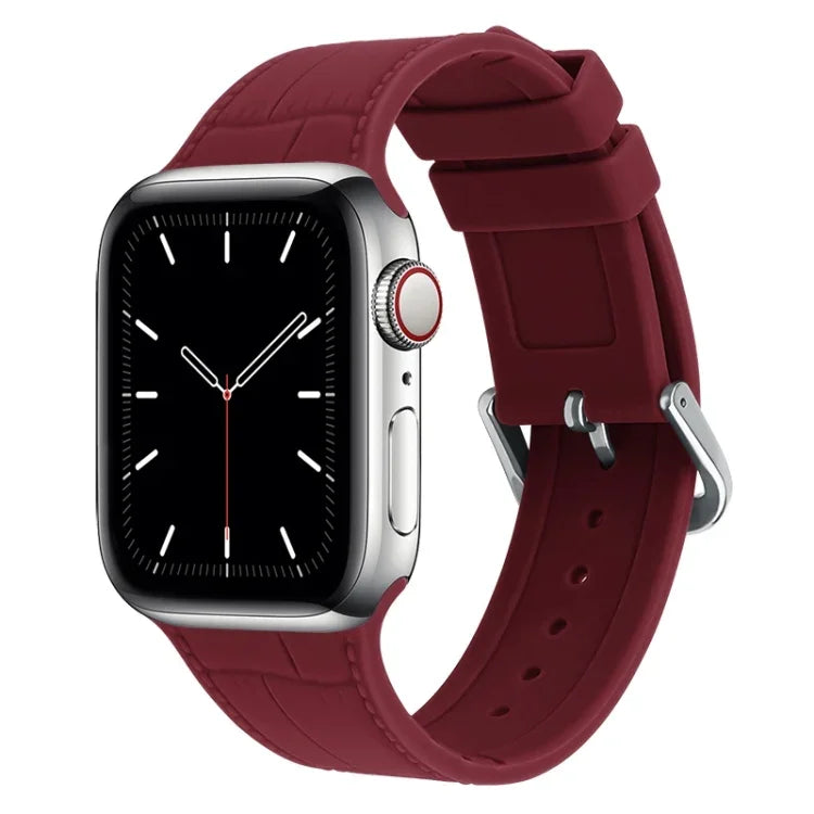 竹節シリコン交換用ストラップウォッチバンド Apple Watch Series 7 41mm / & 6 & SE & 5 & 4 40mm用、Apple Watch Series 7 45mm / & 6 & SE & 5 & 4 44mm用