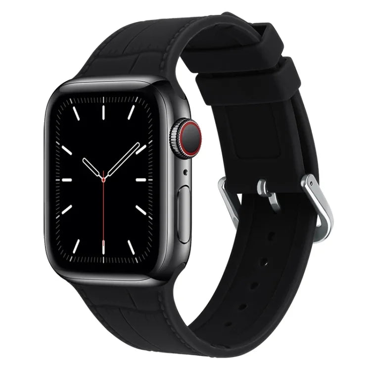 竹節シリコン交換用ストラップウォッチバンド Apple Watch Series 7 41mm / & 6 & SE & 5 & 4 40mm用、Apple Watch Series 7 45mm / & 6 & SE & 5 & 4 44mm用