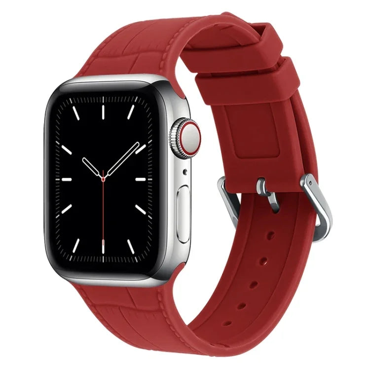 竹節シリコン交換用ストラップウォッチバンド Apple Watch Series 7 41mm / & 6 & SE & 5 & 4 40mm用、Apple Watch Series 7 45mm / & 6 & SE & 5 & 4 44mm用