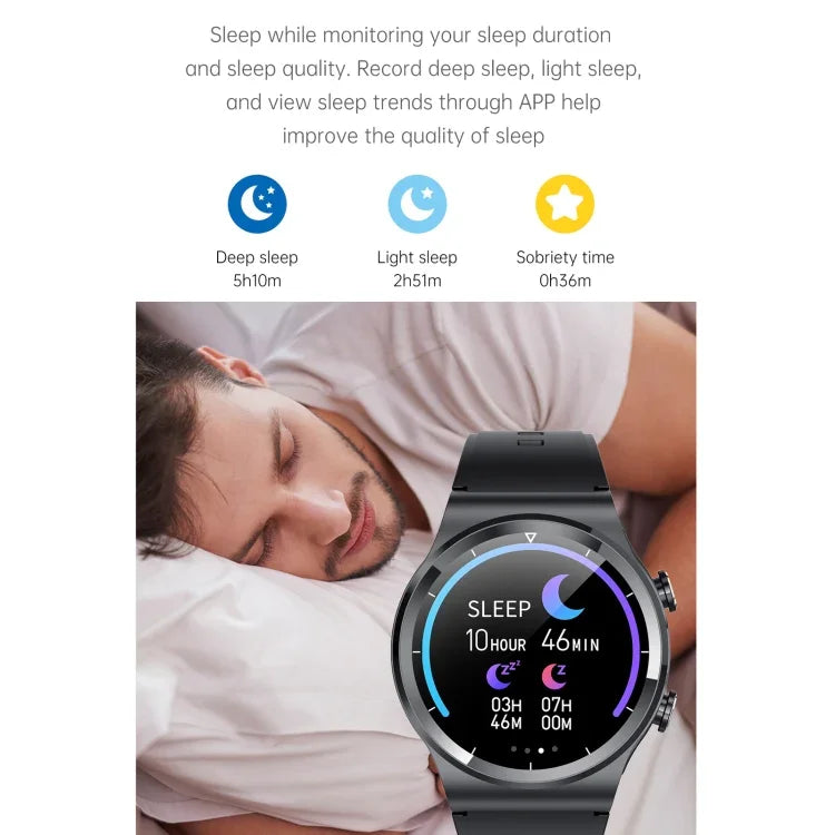 GT69 1.3インチIPSタッチスクリーン IP67防水 Bluetoothイヤホン スマートウォッチ、睡眠モニタリング / 心拍数モニタリング / Bluetooth通話対応