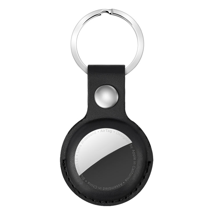 AirTag第2世代 / AirTag第1世代用衝撃吸収傷防止レザー保護ケースカバー ハングループ付きキーチェーン