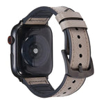 Crazy Horse Texture Leather Replacement Watchbands For Apple Watch Series, 7 45mm / 6 & SE & 5 & 4 44mm / 3 & 2 & 1 42mm, 7 41mm / 6 & SE & 5 & 4 40mm / 3 & 2 & 1 38mm