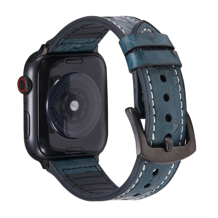 オーストリッチテクスチャーレザー交換用時計バンド Apple Watch Series 7 45mm / 6 & SE & 5 & 4 44mm / 3 & 2 & 1 42mm 用、7 41mm / 6 & SE & 5 & 4 40mm / 3 & 2 & 1 38mm 用