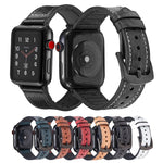 オーストリッチテクスチャーレザー交換用時計バンド Apple Watch Series 7 45mm / 6 & SE & 5 & 4 44mm / 3 & 2 & 1 42mm 用、7 41mm / 6 & SE & 5 & 4 40mm / 3 & 2 & 1 38mm 用