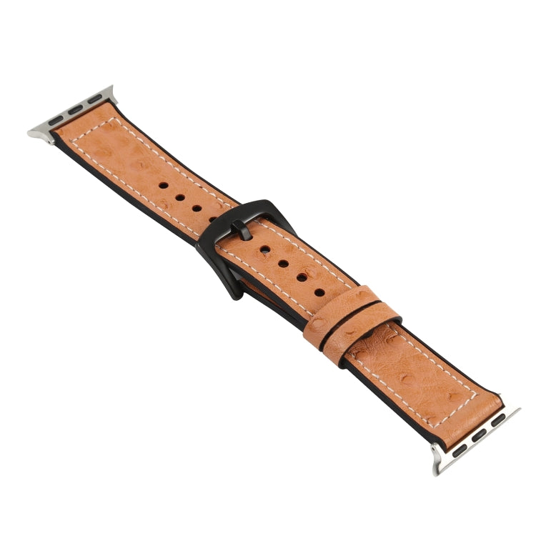オーストリッチテクスチャーレザー交換用時計バンド Apple Watch Series 7 45mm / 6 & SE & 5 & 4 44mm / 3 & 2 & 1 42mm 用、7 41mm / 6 & SE & 5 & 4 40mm / 3 & 2 & 1 38mm 用