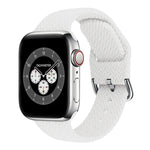 バックル付き編み込みシリコン交換用時計バンド Apple Watch Series 7 45mm / 6 & SE & 5 & 4 44mm / 3 & 2 & 1 42mm 用、7 41mm / 6 & SE & 5 & 4 40mm / 3 & 2 & 1 38mm 用