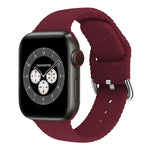 バックル付き編み込みシリコン交換用時計バンド Apple Watch Series 7 45mm / 6 & SE & 5 & 4 44mm / 3 & 2 & 1 42mm 用、7 41mm / 6 & SE & 5 & 4 40mm / 3 & 2 & 1 38mm 用
